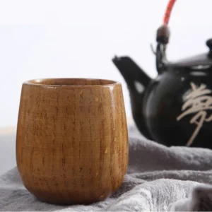 1PCS Natural Wooden Teacup Chinese Wooden Water Cup Japanese Sake Cup Tea Beer Coffee Juice Drinking Mug Handmade